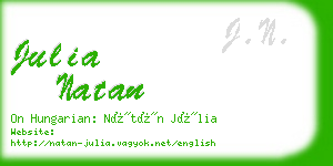 julia natan business card